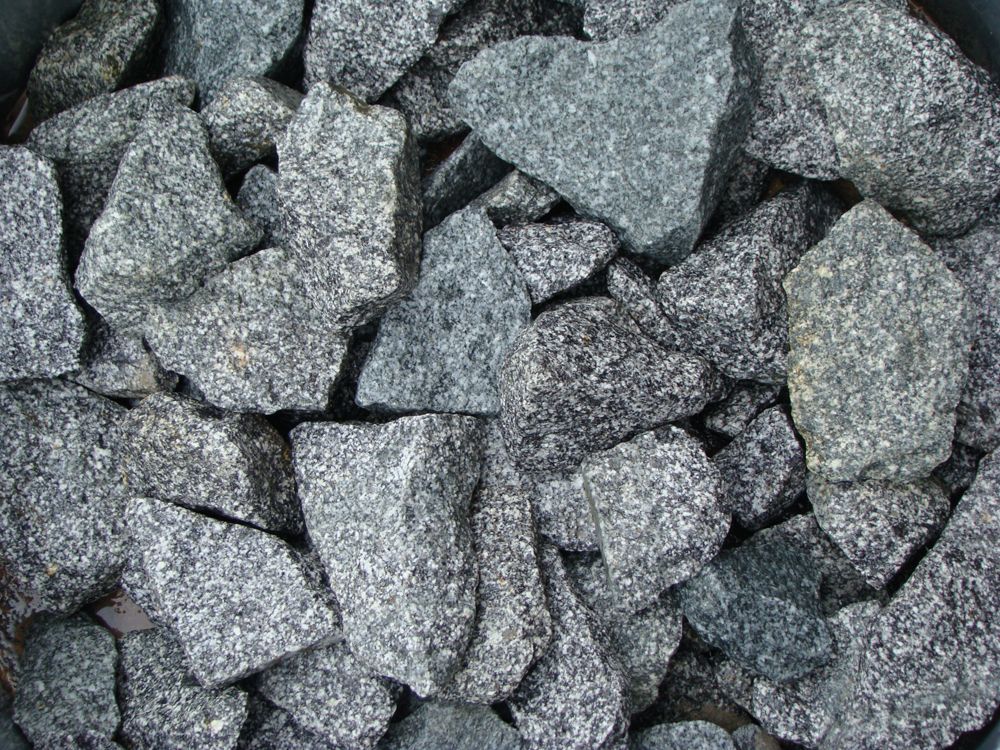 1000 kg Gabionenstein Granit Grau 50-120mm