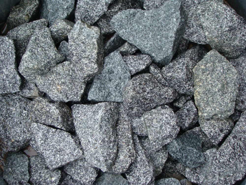 500 kg Gabionenstein Granit Grau 50-120mm