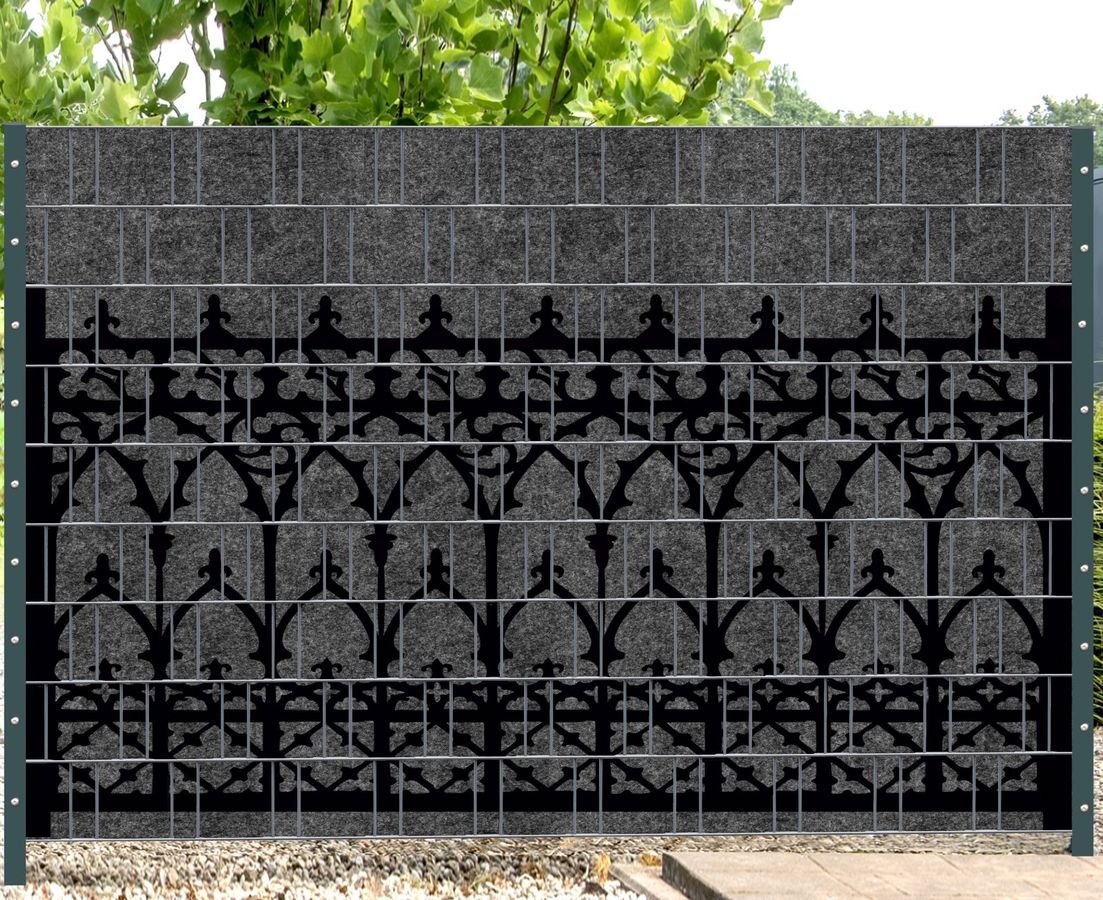 Sichtschutzstreifen Florenz Zaun (Motivrolle) – Bild 1