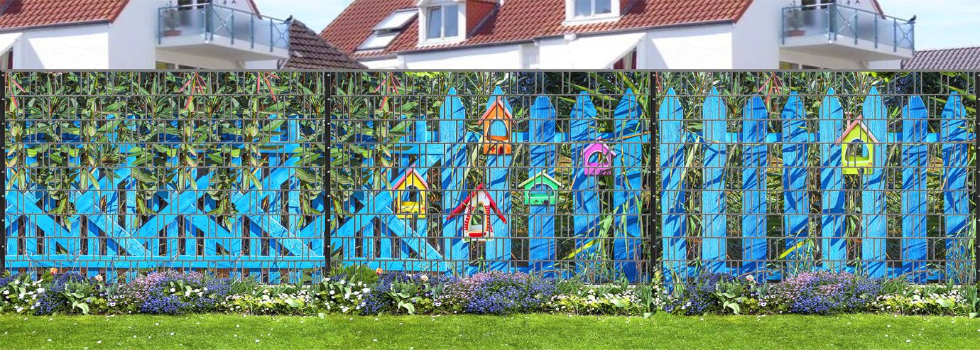 Sichtschutzstreifen Vogelhaus (7,5 Meter Panorama)