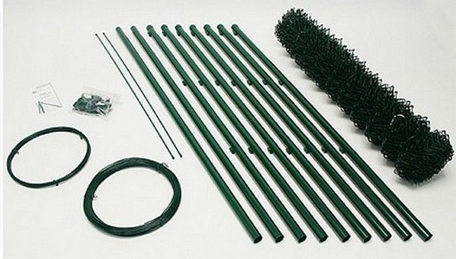 50 Meter Maschendrahtzaun, Höhe 80cm Komplettset Zaun24