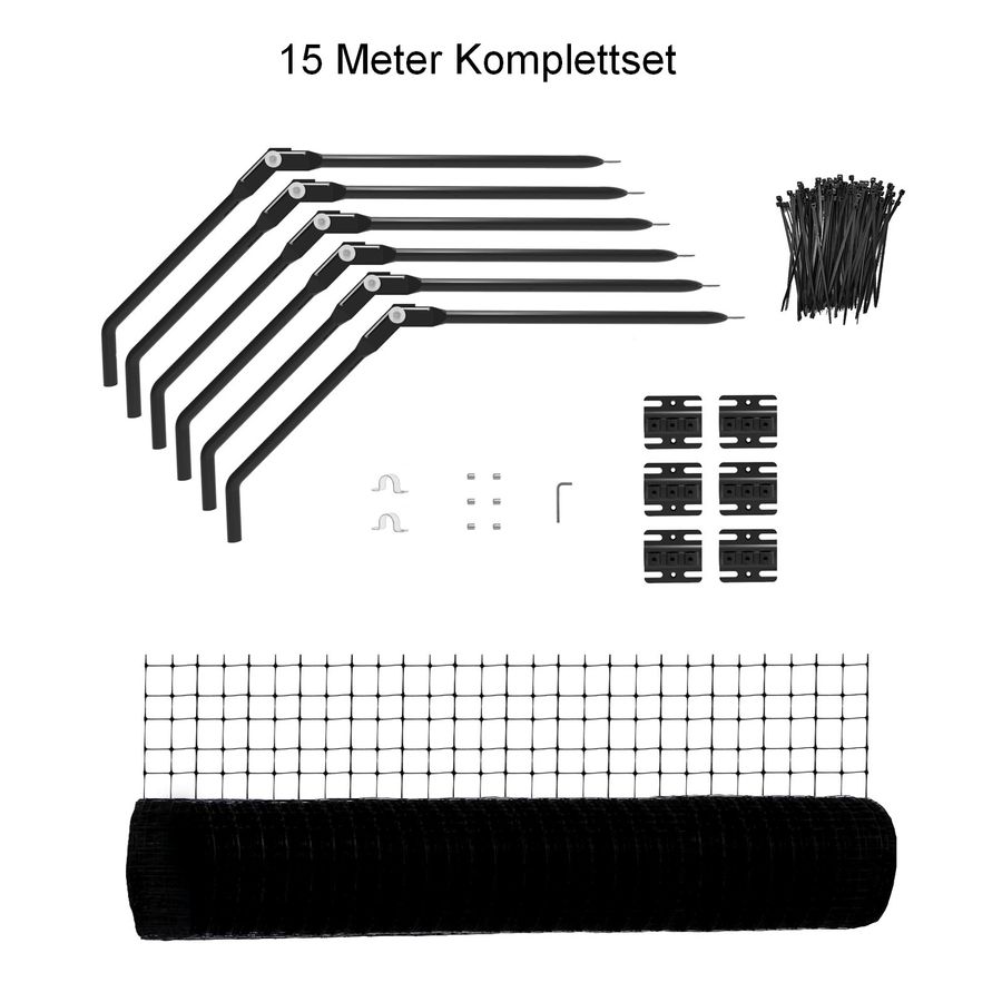 Katzenzaun Cat-Safe 15 Meter Set  (Erweiterungsset für bestehende Zäune)