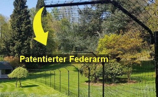 Federarm für Katzenzaun