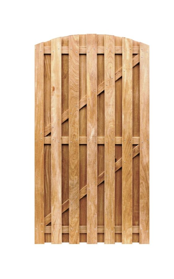 Torflügel-Element Cumaru Baiya Rundbogen - Breite 100, Höhe 180cm