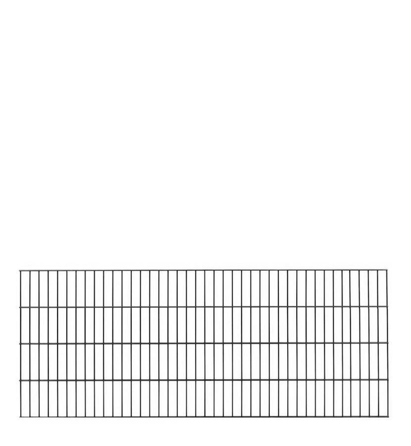 Doppelstab-Zaunelement 656 - Länge 201cm - ohne Spitzen