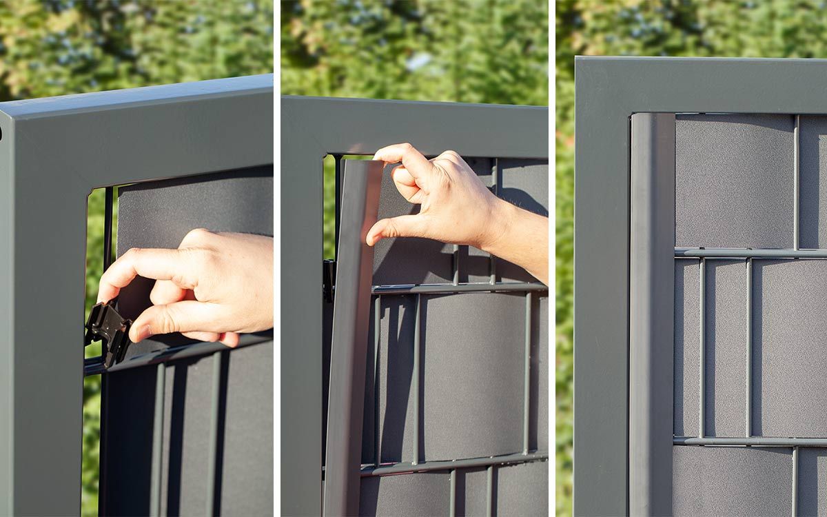 Sichtschutz Gartentor Profi Privat komplett Blickdicht ZAUN24