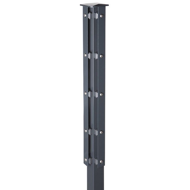 Eckpfosten "Premium" 60x60mm für Komplettzaun, Höhe 103cm (Ersatz zum Standardpfosten)