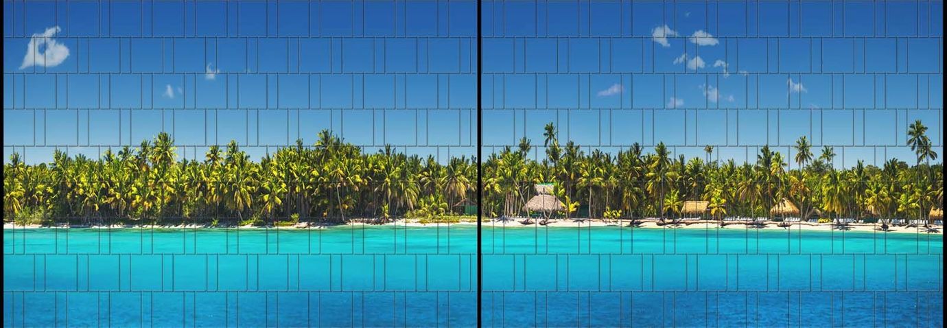 Sichtschutzstreifen Palm Beach (5 Meter Panorama)