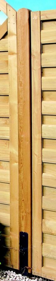 Zaunpfosten Fichte 90x90mm, Länge 1800mm, mit Rundkopf