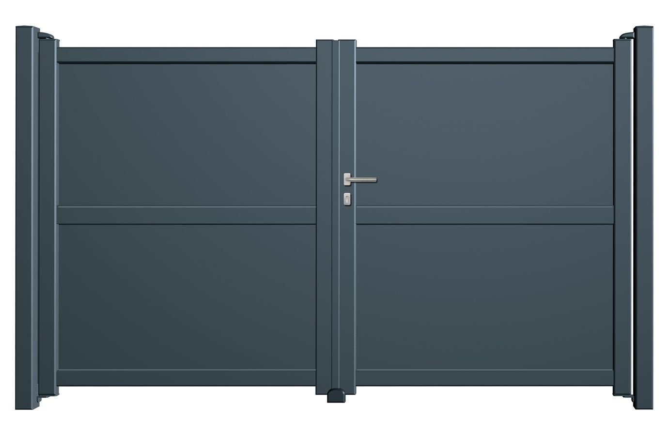 Aluminium Doppeltor Flat - Höhe 200cm, Breite 475cm – Bild 1