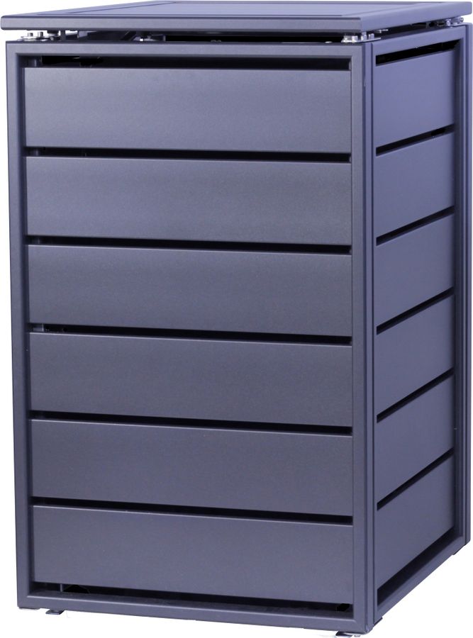 Aluminium-Mülltonnenbox Premium 120 Liter mit Rückwand