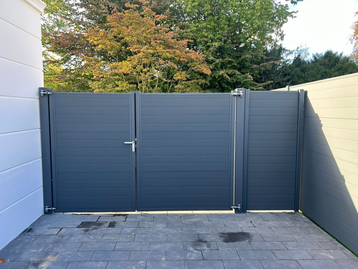 Silento 27 Schallschutz-Doppeltor, Höhen 160-200cm, Breiten 200-400cm, 4 Farben & 3 Dekore