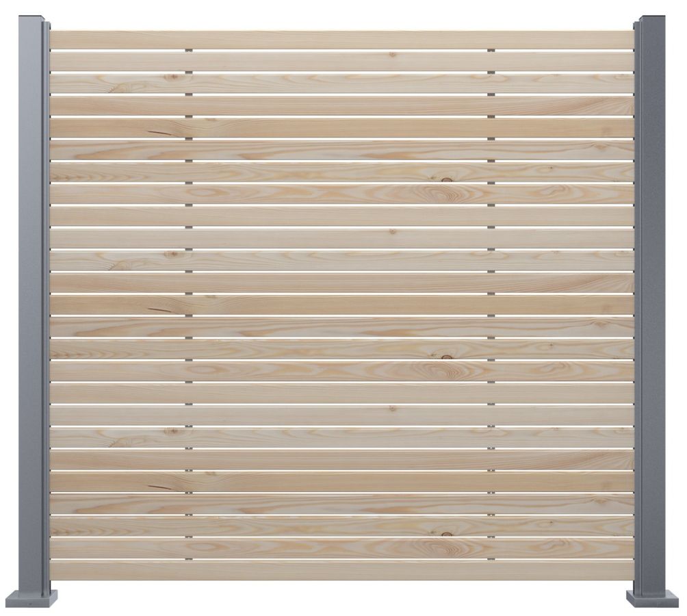 TRIAX Lärche-Echtholz Rhombusdielen-Set, Höhe 180cm, Breite 195cm