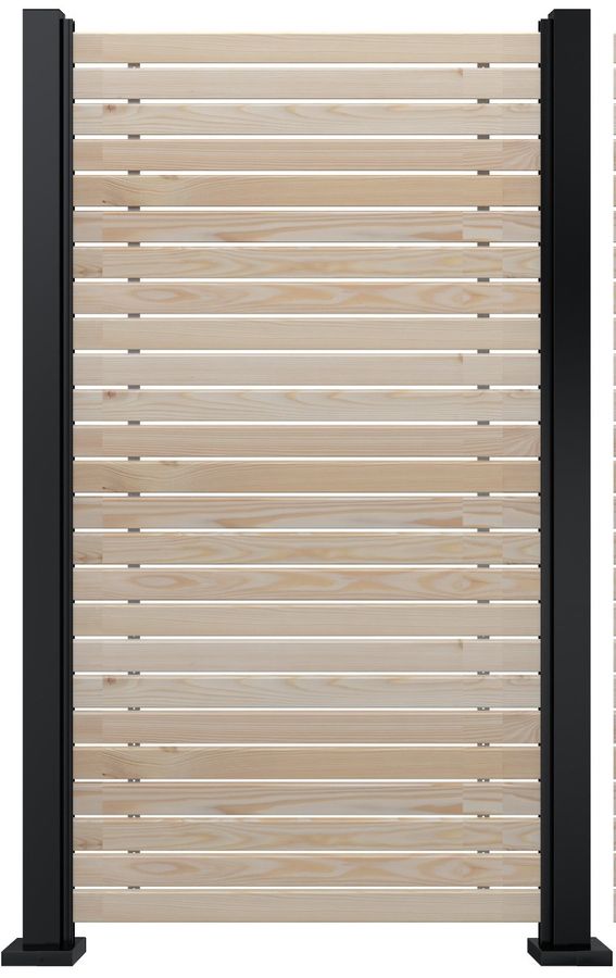 TRIAX Lärche-Echtholz Rhombusdielen-Set, Höhe 180cm, Breite 97cm 