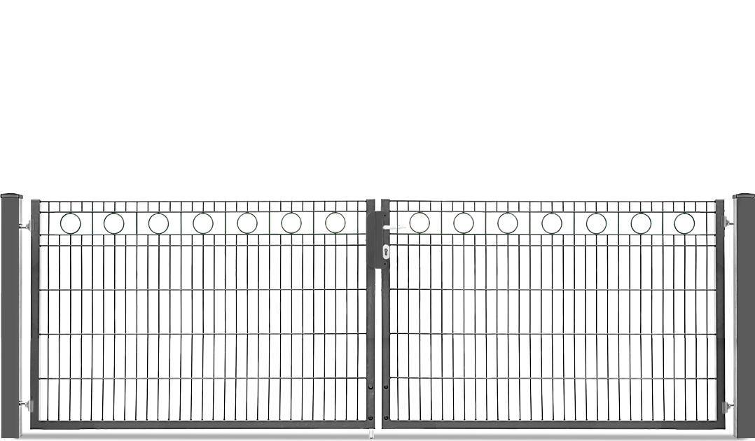 Doppeltor Rondell, Höhe 100cm, Breite 330cm