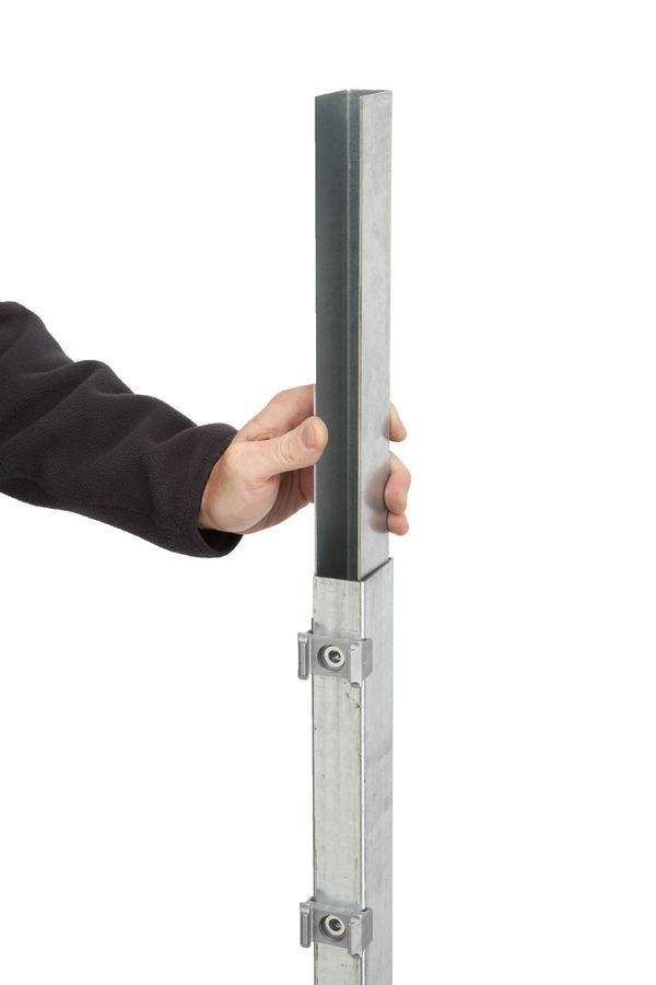 U-Profil Pfostenverstärkung für Sichtschutz für Pfosten 60x40mm – Bild 1