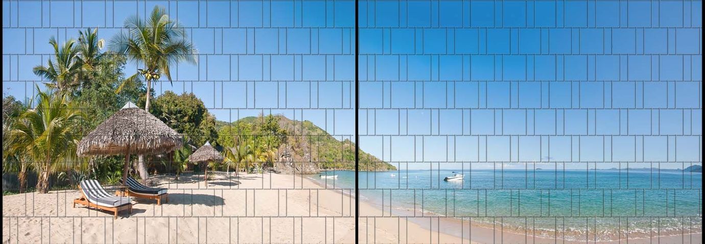 Sichtschutzstreifen Sandstrand (5 Meter Panorama)