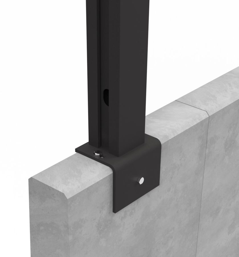 Winkel-Fußplatte für Falagotti Aluminiumpfosten (Powerline-Solarzäune)