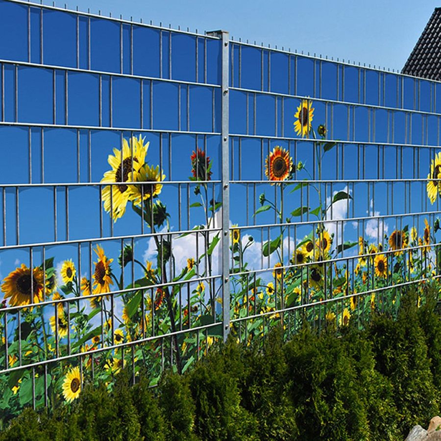 Sichtschutzstreifen Sonnenblumen (Motivrolle)