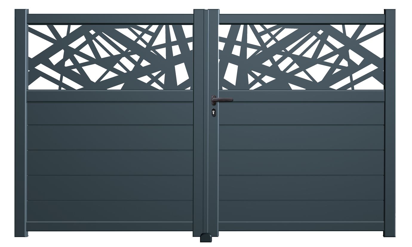 Aluminium Doppeltor Spider - Höhe 160cm, Breite 250cm