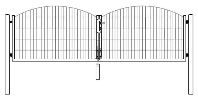 Doppeltor Arco/Bridge, Höhe 120cm, Breite 330cm