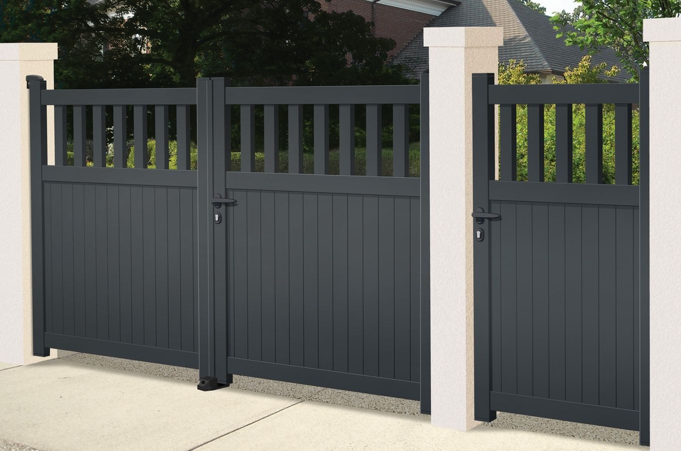 Aluminium Gartentor Castelo Höhe 160cm, Breite 150cm Zaun24