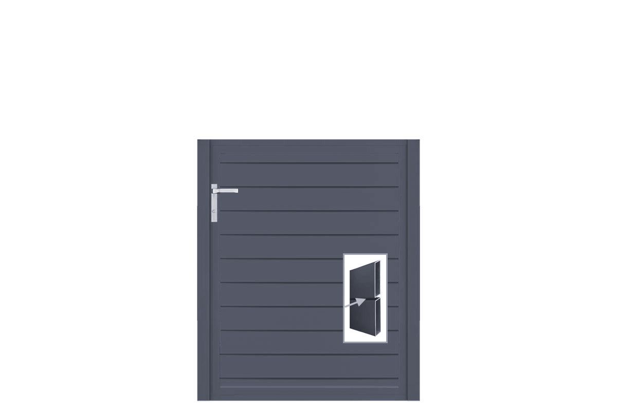 Aluminium Gartentor-Flügel Vidal Pure - Höhe 120cm, Breite 104cm – Bild 1