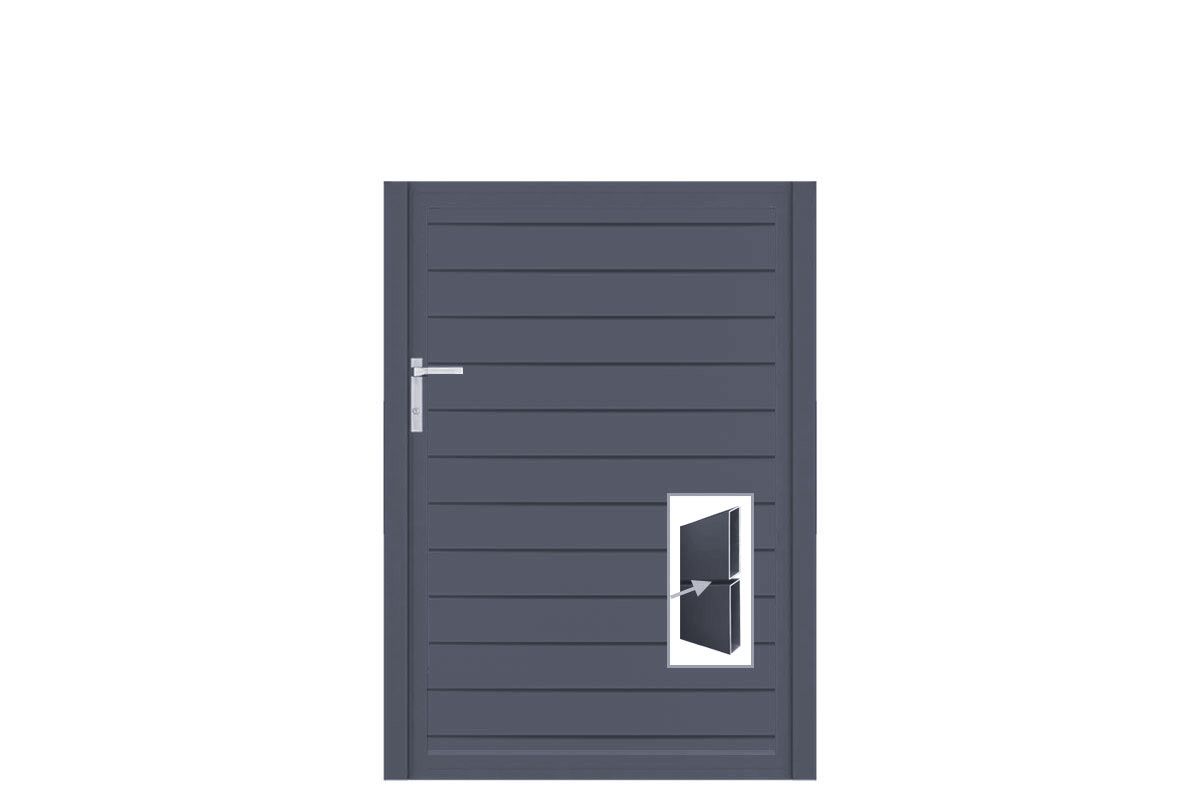 Aluminium Gartentor-Flügel Vidal Pure - Höhe 140cm, Breite 104cm – Bild 1