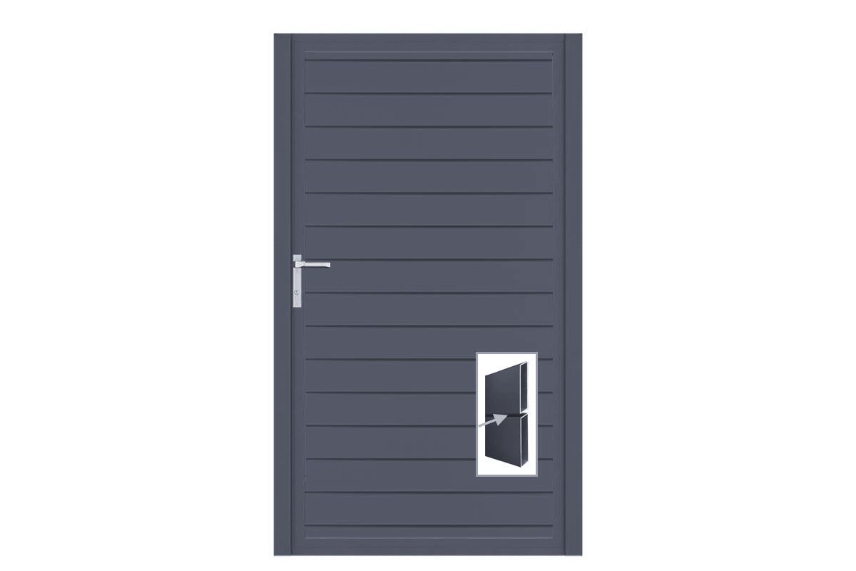 Aluminium Gartentor-Flügel Vidal Pure - Höhe 180cm, Breite 104cm – Bild 1