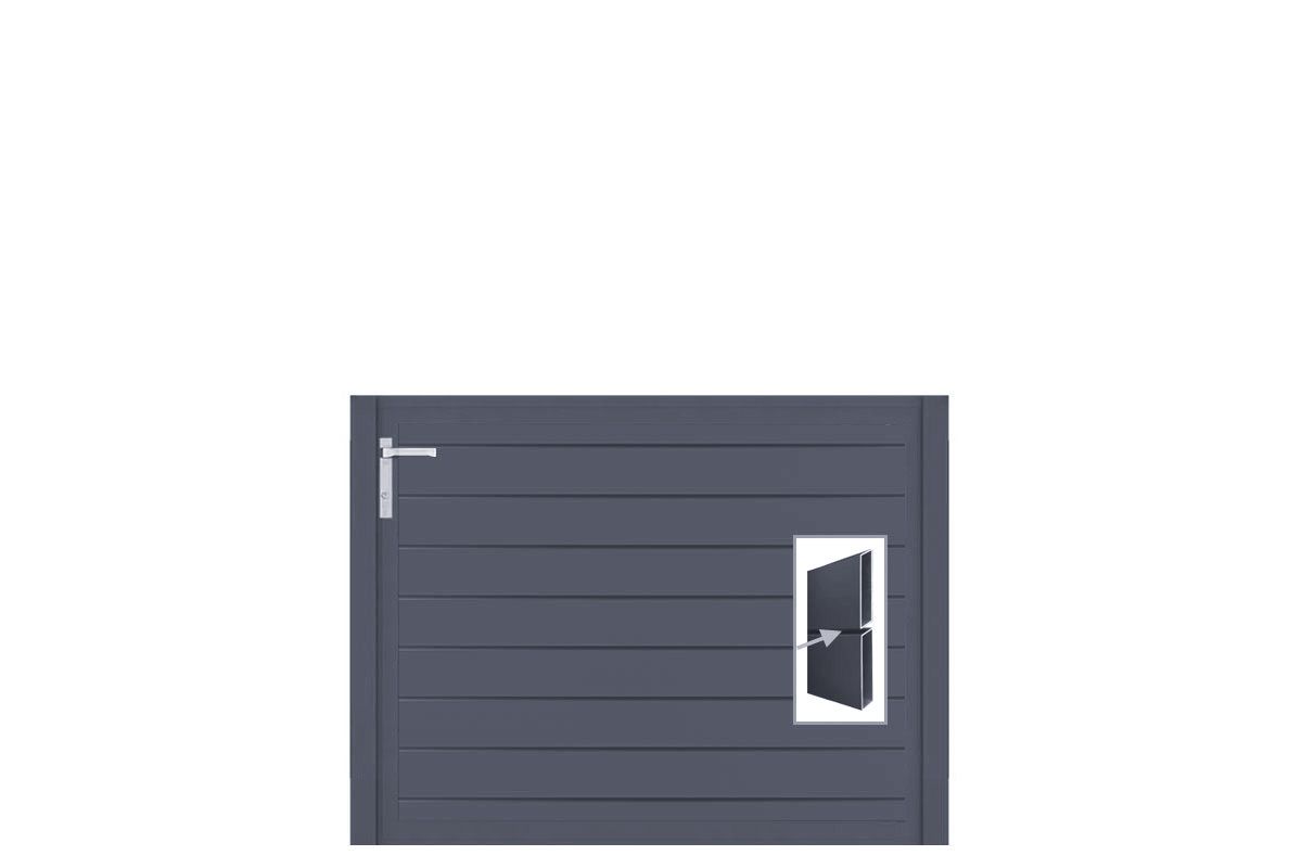 Aluminium Gartentor-Flügel Vidal Pure - Höhe 100cm, Breite 133cm – Bild 1