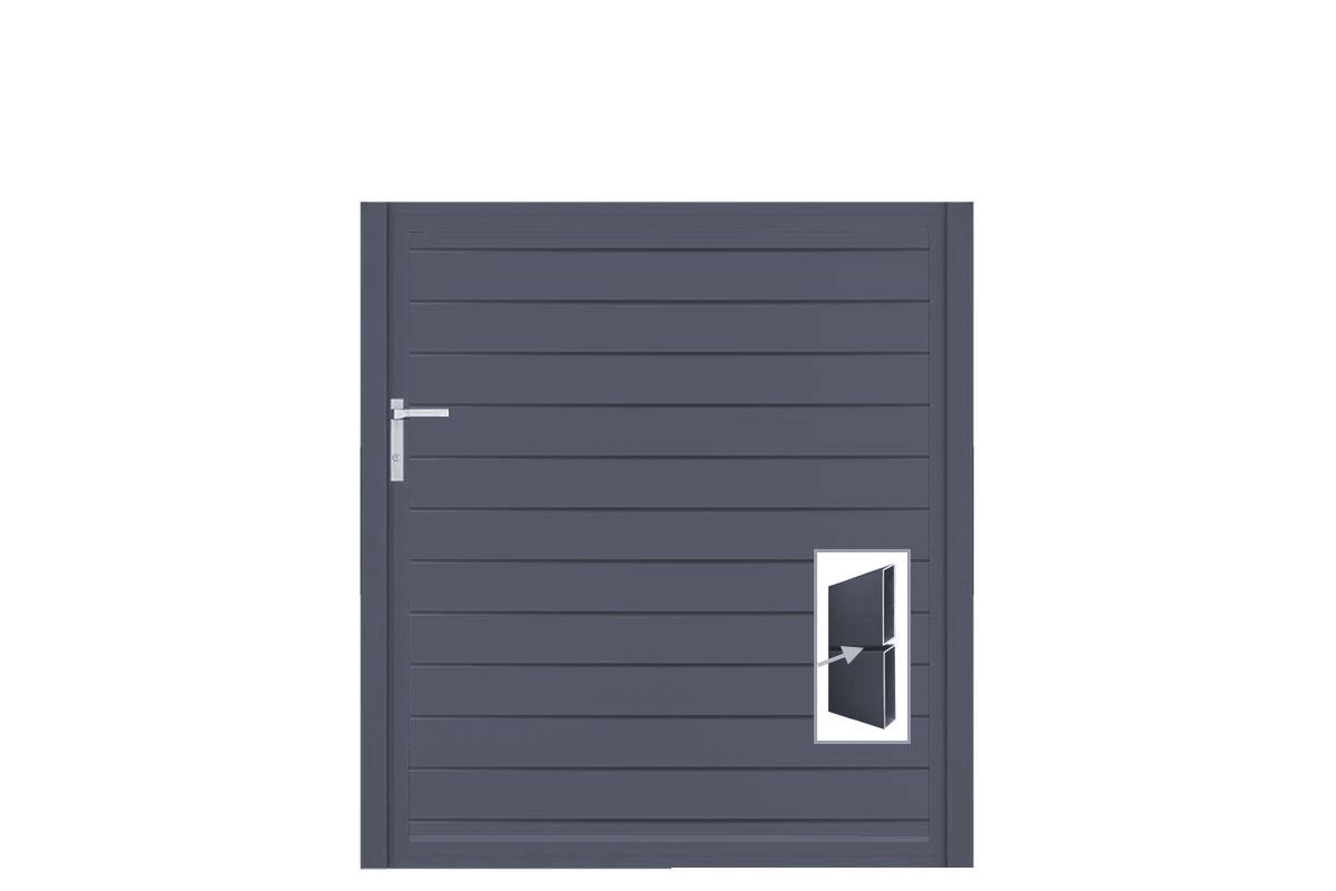 Aluminium Gartentor-Flügel Vidal Pure - Höhe 140cm, Breite 133cm – Bild 1
