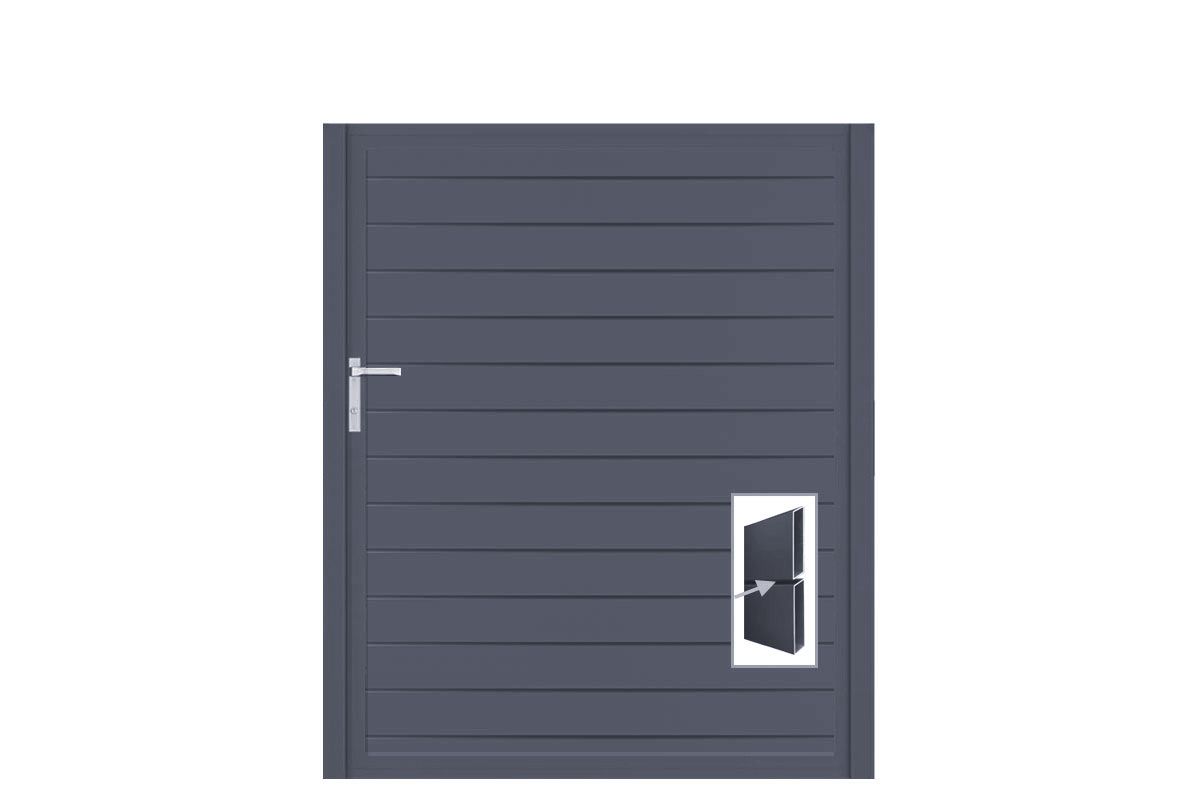 Aluminium Gartentor-Flügel Vidal Pure - Höhe 160cm, Breite 133cm – Bild 1