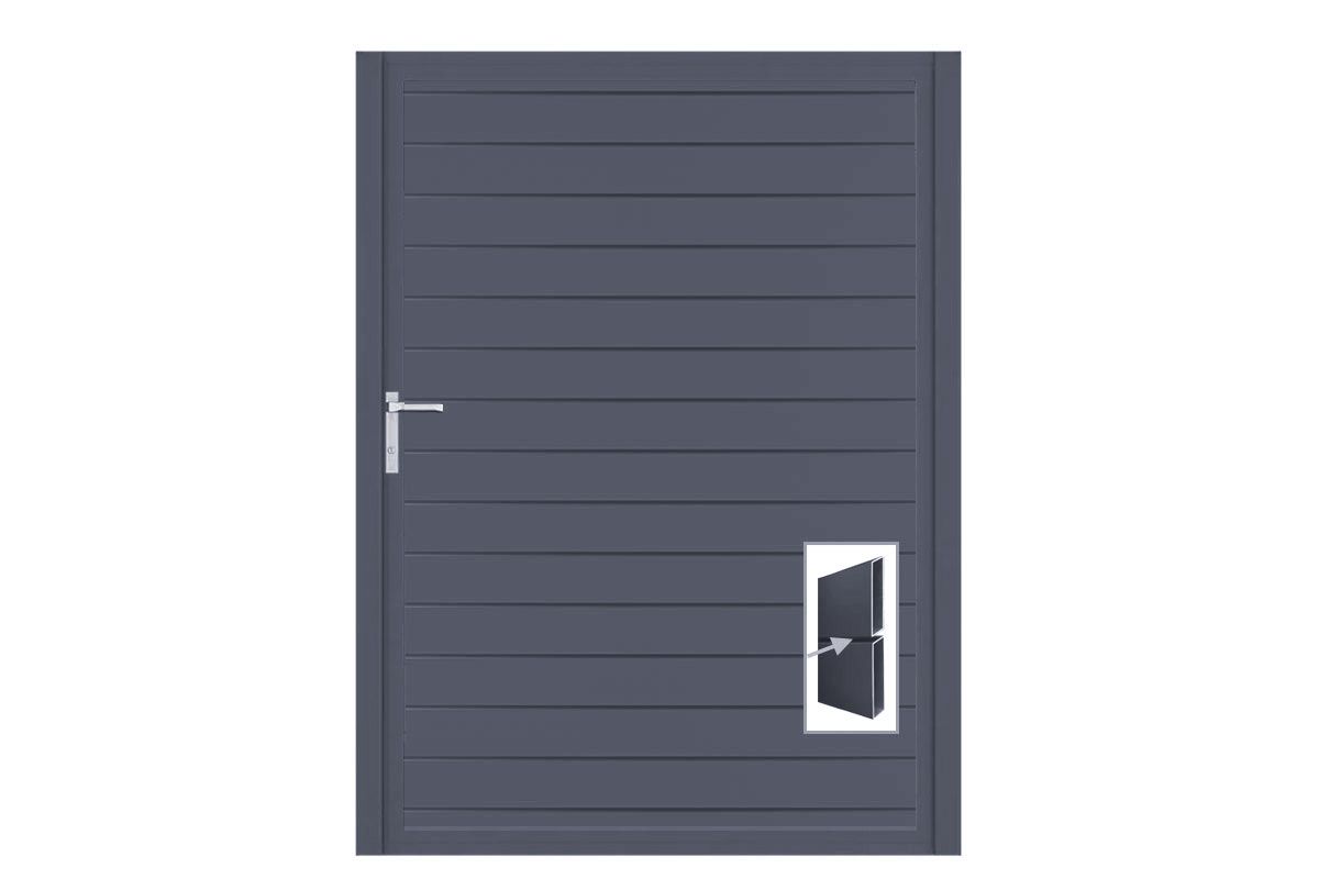 Aluminium Gartentor-Flügel Vidal Pure - Höhe 180cm, Breite 133cm – Bild 1