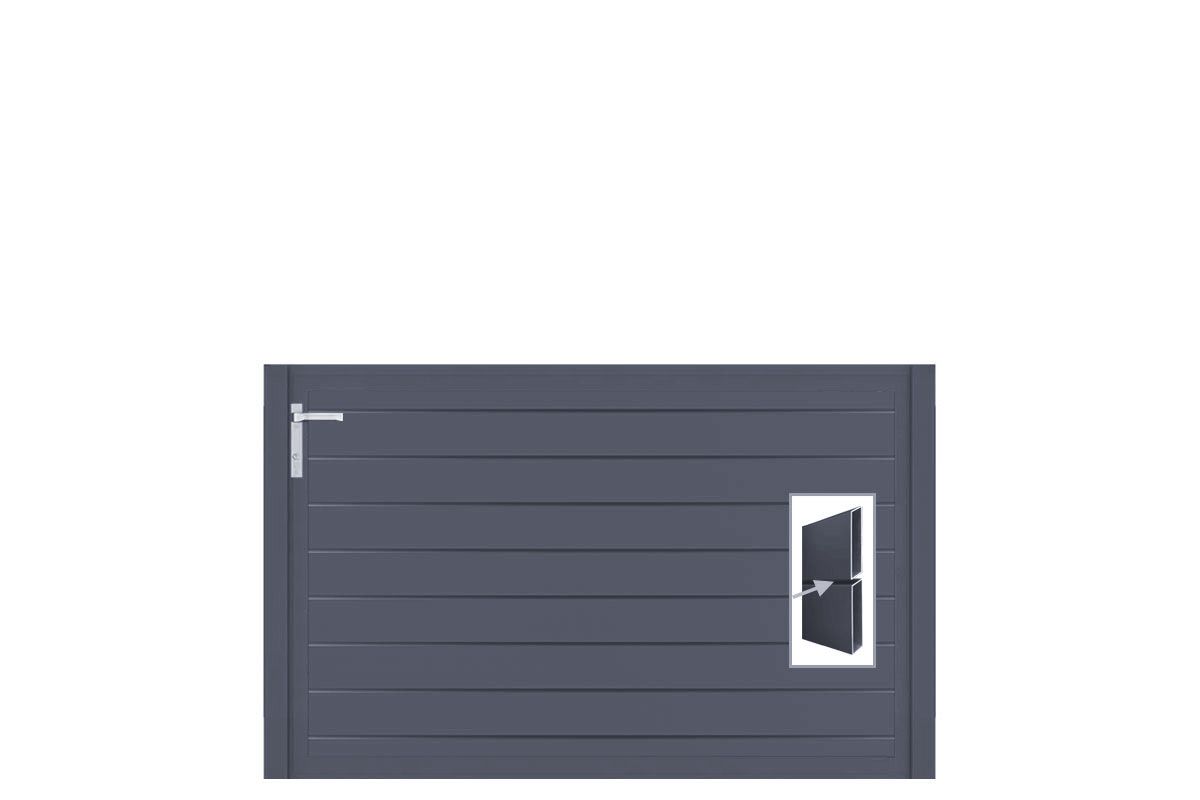 Aluminium Gartentor-Flügel Vidal Pure - Höhe 100cm, Breite 162cm – Bild 1
