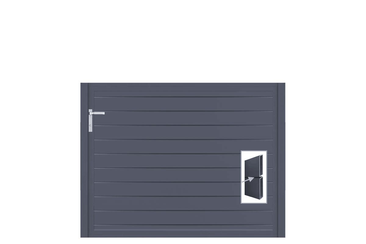 Aluminium Gartentor-Flügel Vidal Pure - Höhe 120cm, Breite 162cm – Bild 1