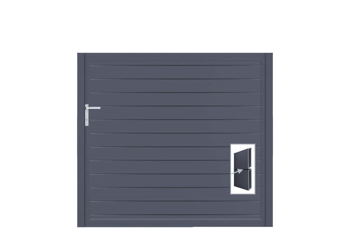 Aluminium Gartentor-Flügel Vidal Pure - Höhe 140cm, Breite 162cm – Bild 1