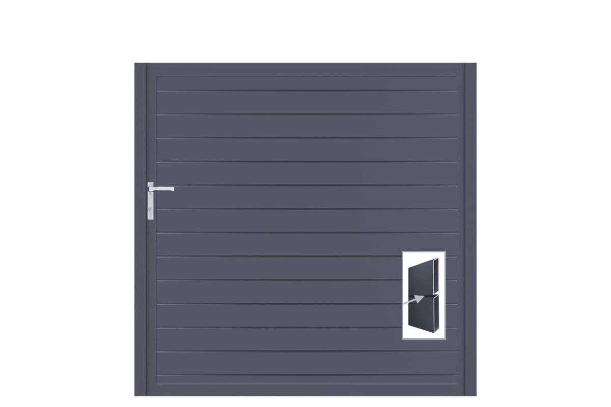 Aluminium Gartentor-Flügel Vidal Pure - Höhe 160cm, Breite 162cm – Bild 1