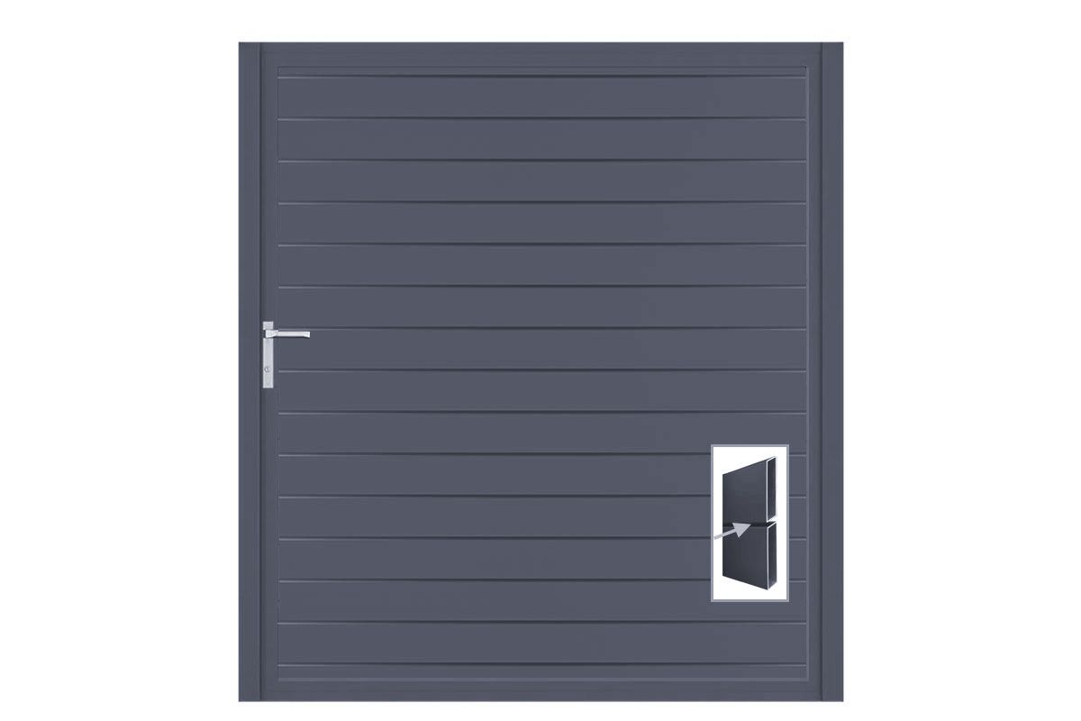 Aluminium Gartentor-Flügel Vidal Pure - Höhe 180cm, Breite 162cm – Bild 1