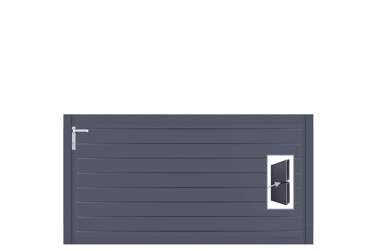 Aluminium Gartentor-Flügel Vidal Pure - Höhe 100cm, Breite 191cm – Bild 1
