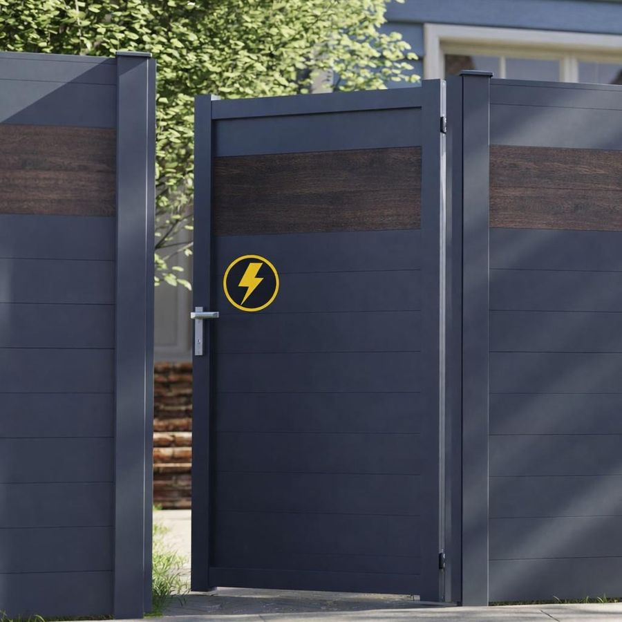 Elektrischer Türöffner (Türsummer) für VIDAL Einzeltore, inkl. Schild Außen mit Knauf Fest & Spaltwechselstift – Bild 1