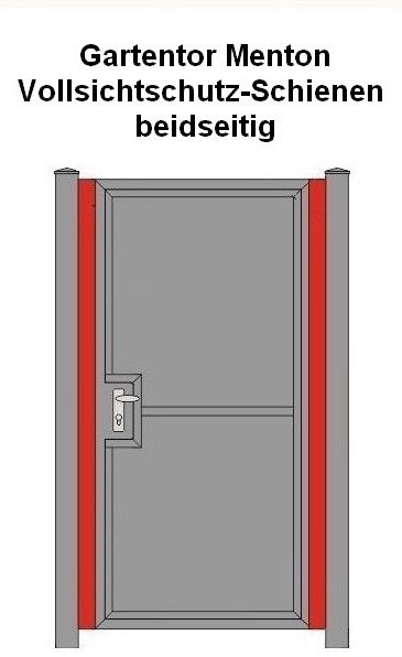 Vollsichtschutz-Schienen für Gartentore Menton – Bild 1