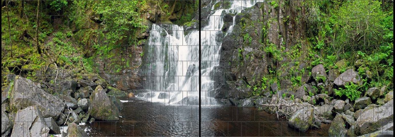 Sichtschutzstreifen Wasserfall (5 Meter Panorama)