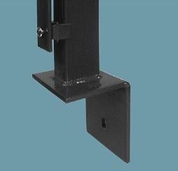 Winkel-Standfuss 120x120mm für Premium-Zaunpfosten (ab Werk angeschweißt)