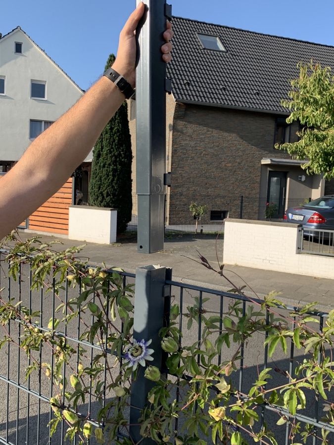 Pfosten zur Erhöhung von Doppelstabzäunen um 60 oder 80cm (3 Farben)