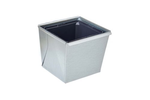 Blumenksten fr Doppelstab-Zaunelemente, Lnge 15cm (4er-Set), verzinkt