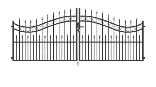 Doppeltor Bordeaux, Höhe 130/100cm, Breite 337cm (mit o. ohne Pfosten erhältlich)