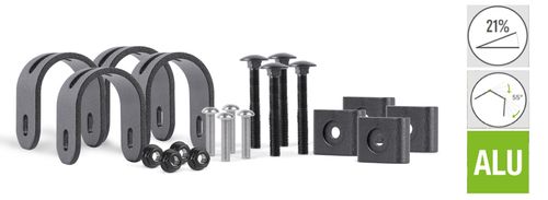 Zusätzliche Aluminium Zaunfeldhalter für individuelle Winkel und verstellbare Höhen