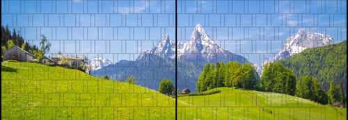 Sichtschutzstreifen Alpen (5 Meter Panorama)
