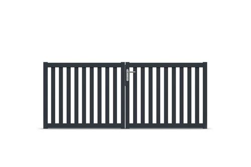 Aluminium-Doppeltorflügel Lauenberg, Höhe 80cm, Breite 250cm (Mittig geteilt)