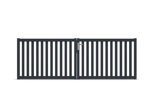 Aluminium-Doppeltorflügel Lauenberg, Höhe 150cm, Breite 300cm (Mittig geteilt)